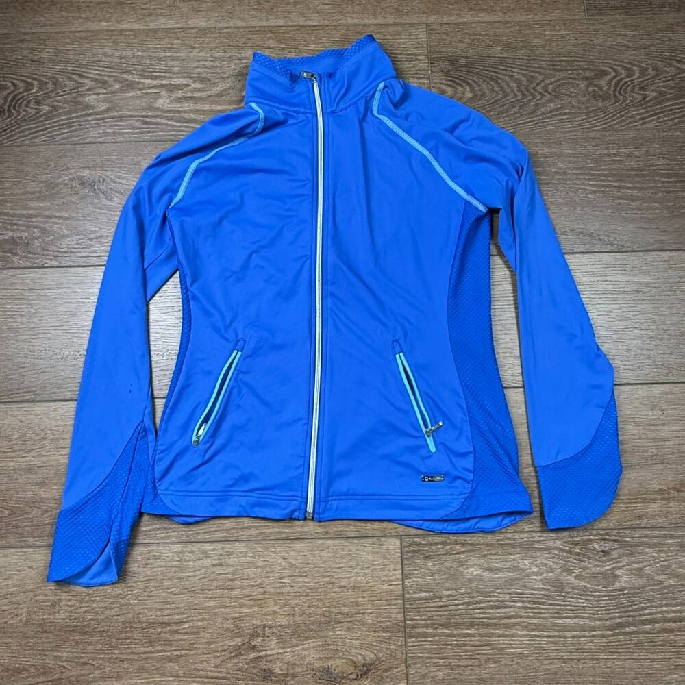 Sunice Women's Esther SuperliteFX Stretch Jacket, Blue, Full Zip, Lightweight, M